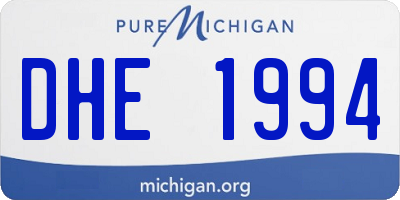MI license plate DHE1994
