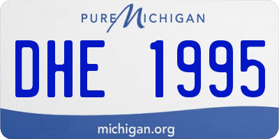 MI license plate DHE1995