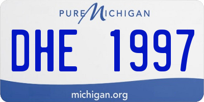 MI license plate DHE1997