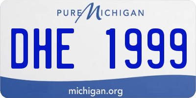MI license plate DHE1999