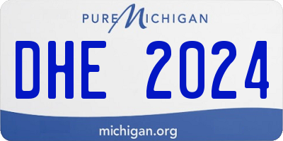 MI license plate DHE2024