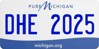 MI license plate DHE2025