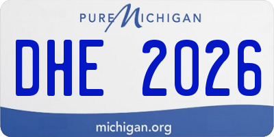 MI license plate DHE2026