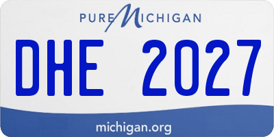 MI license plate DHE2027