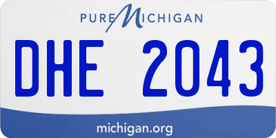 MI license plate DHE2043