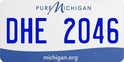 MI license plate DHE2046
