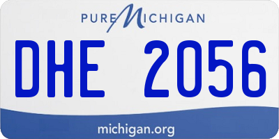 MI license plate DHE2056