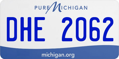 MI license plate DHE2062