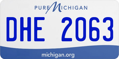 MI license plate DHE2063