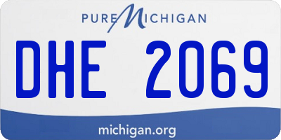 MI license plate DHE2069