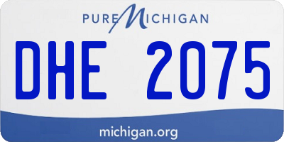 MI license plate DHE2075