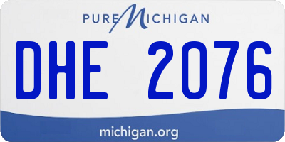 MI license plate DHE2076
