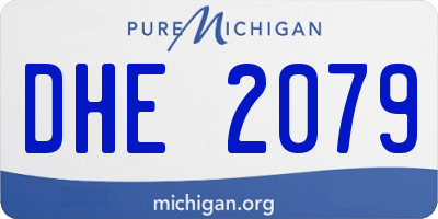 MI license plate DHE2079