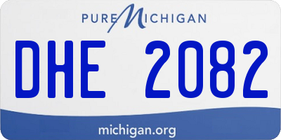 MI license plate DHE2082