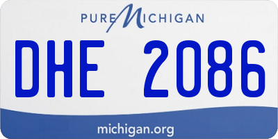 MI license plate DHE2086