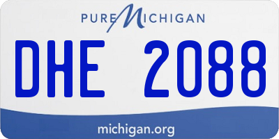 MI license plate DHE2088