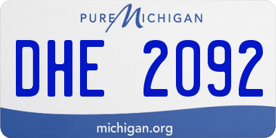 MI license plate DHE2092