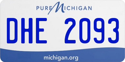MI license plate DHE2093