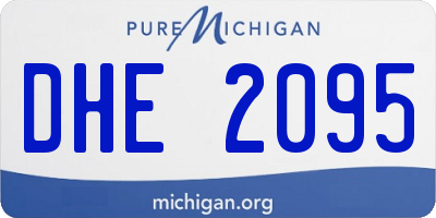 MI license plate DHE2095