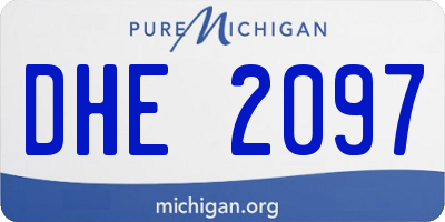 MI license plate DHE2097