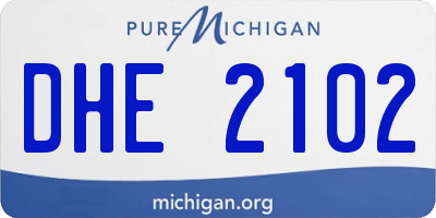 MI license plate DHE2102