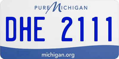 MI license plate DHE2111