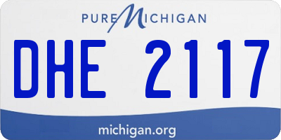 MI license plate DHE2117