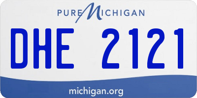 MI license plate DHE2121