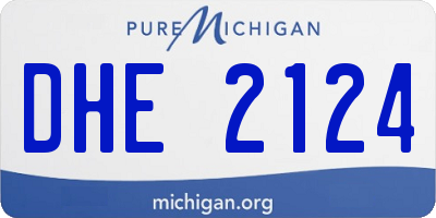 MI license plate DHE2124