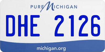 MI license plate DHE2126