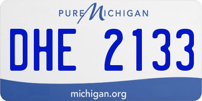 MI license plate DHE2133