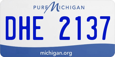 MI license plate DHE2137