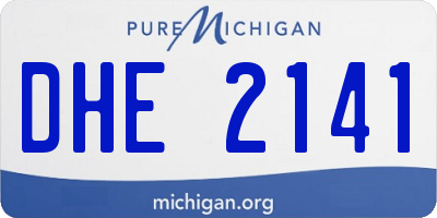 MI license plate DHE2141