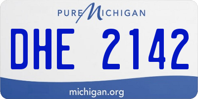 MI license plate DHE2142