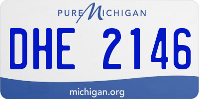 MI license plate DHE2146