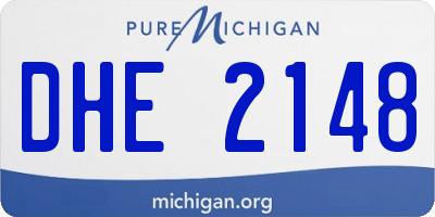 MI license plate DHE2148