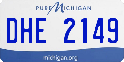 MI license plate DHE2149