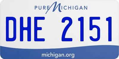 MI license plate DHE2151