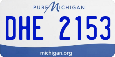 MI license plate DHE2153