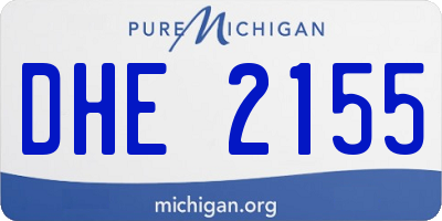 MI license plate DHE2155
