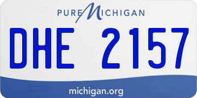 MI license plate DHE2157