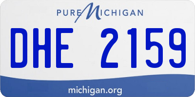 MI license plate DHE2159
