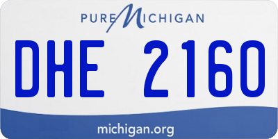 MI license plate DHE2160