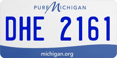 MI license plate DHE2161