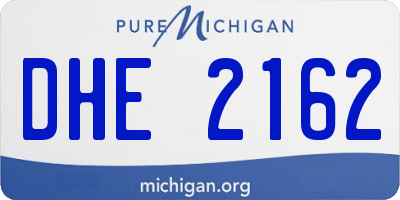 MI license plate DHE2162