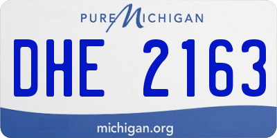 MI license plate DHE2163