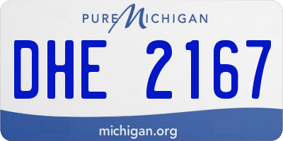 MI license plate DHE2167