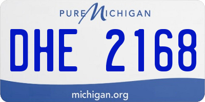MI license plate DHE2168