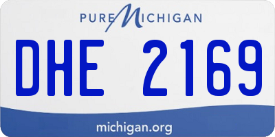 MI license plate DHE2169