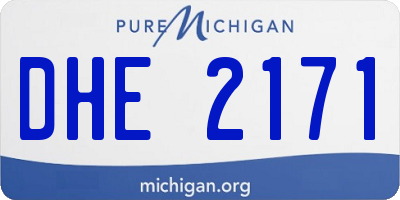 MI license plate DHE2171